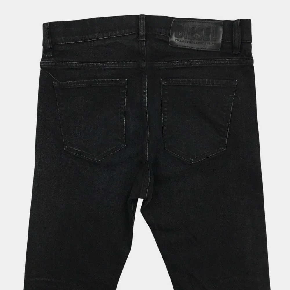 Diesel D-Viker Straight Leg Jeans Mens 33x34 Black Stretch Denim Pants